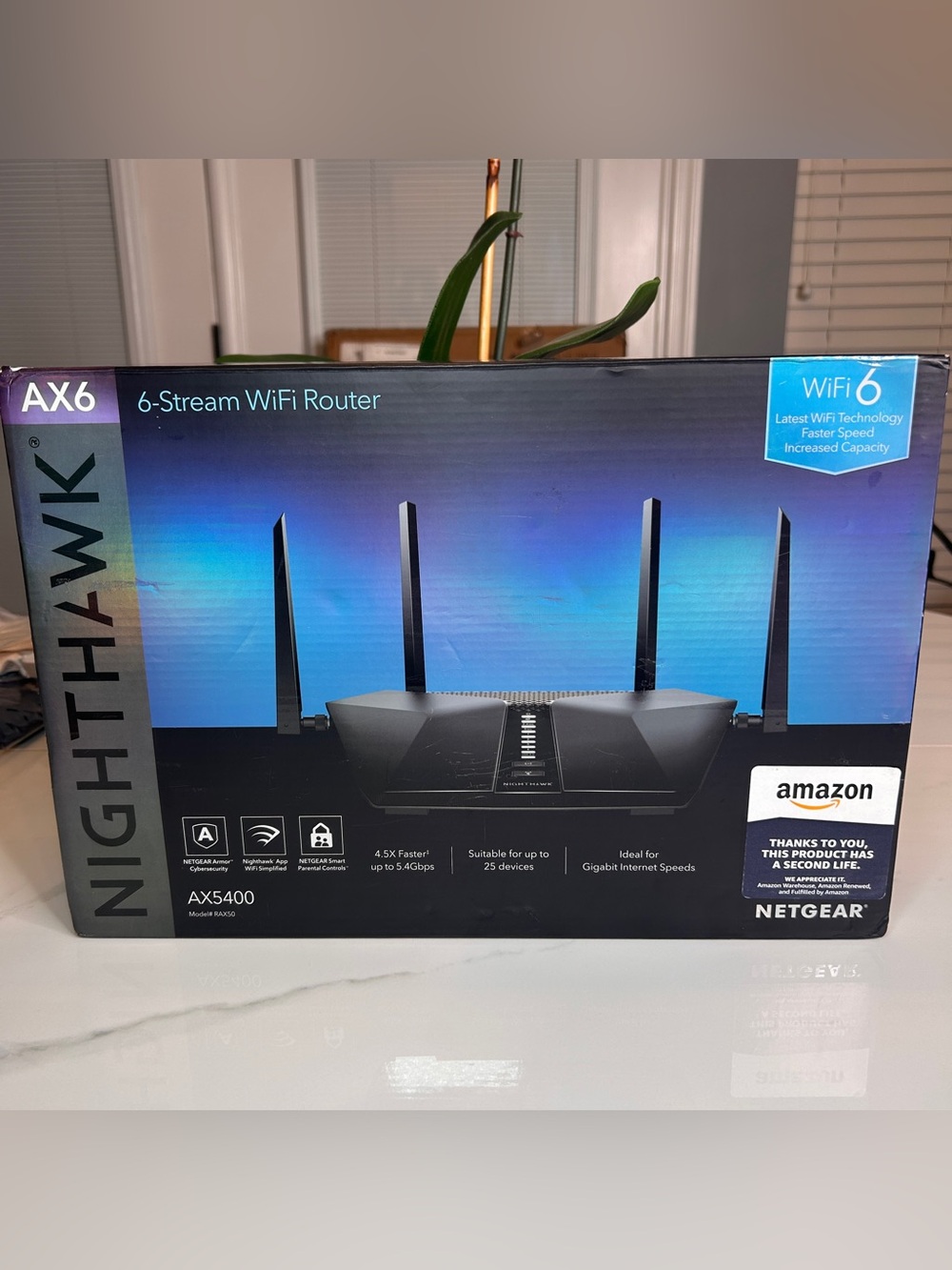 NETGEAR RAX50-100NAR Nighthawk 6-Stream AX5400 WiFi Router - Picture 9 of 15